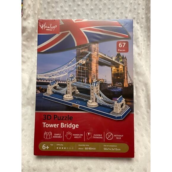 Hamleys 3D Tower Bridge 67pc Puzzle (Model #221130N)- NEW, SEALED - Picture 1 of 6